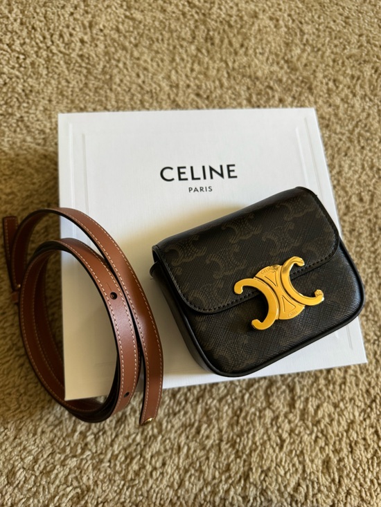 Celine Handbags - Authentic 💯 Celine Mini Triomphe Crossbody